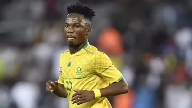 Cassius Mailula in action for Bafana Bafana