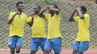 Siphamandla Maseko and teammates celebrating a goal