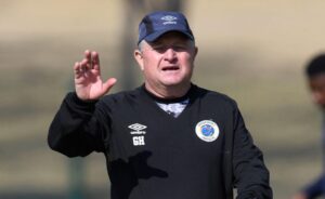 Gavin Hunt during SuperSport United training