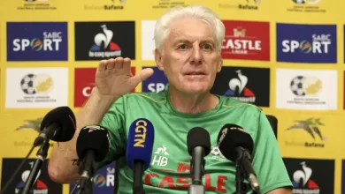 Bafana Bafana coach Hugo Broos reacts to the 2026 FIFA World Cup African preliminary qualifiers draw.
