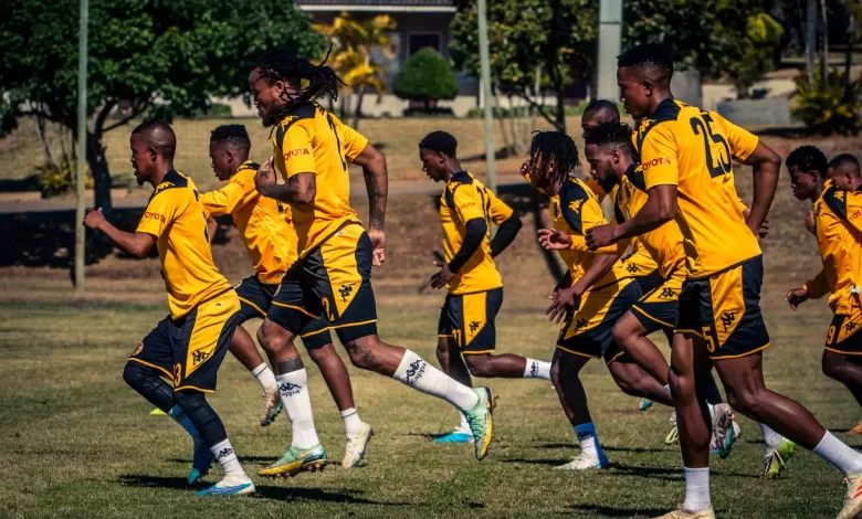 Kaizer Chiefs players in training