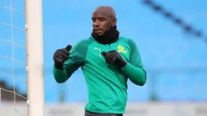 Kennedy Mweene during a warm up session