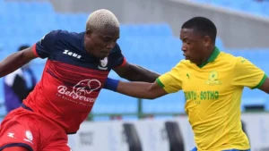 Lebogang “CCTV” Ditsele in action against Mamelodi Sundowns