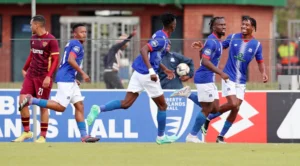 Maritzburg United players celebrating a goal