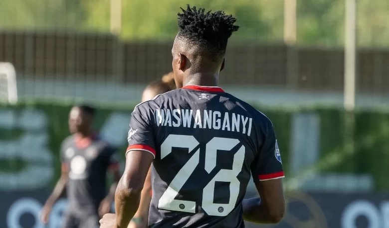 Patrick Maswanganyi in action for Orlando Pirates in the pre-season tour in Spain