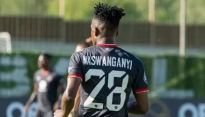 Patrick Maswanganyi in action for Orlando Pirates in the pre-season tour in Spain