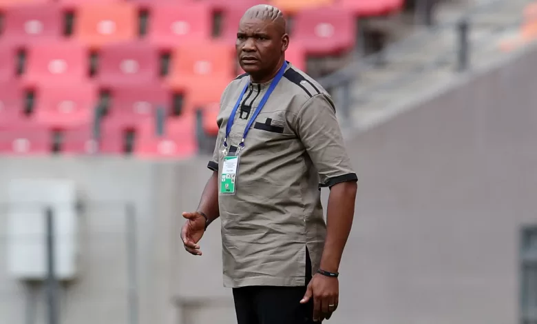 Molefi Ntseki on the sidelines during a match