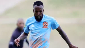 Mpho Makola in action in the Motsepe Foundation Championship for Polokwane City