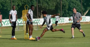 Orlando Pirates players training during pre-season in Spain