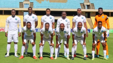 Richards Bay players pose for a photo before a DStv Premiership match