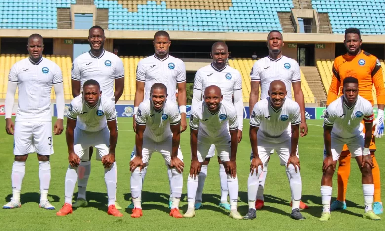 Richards Bay players pose for a photo before a DStv Premiership match