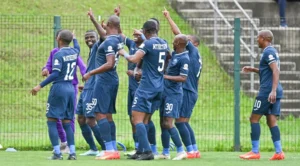 Richards Bay FC players at King Zwelithini Stadium