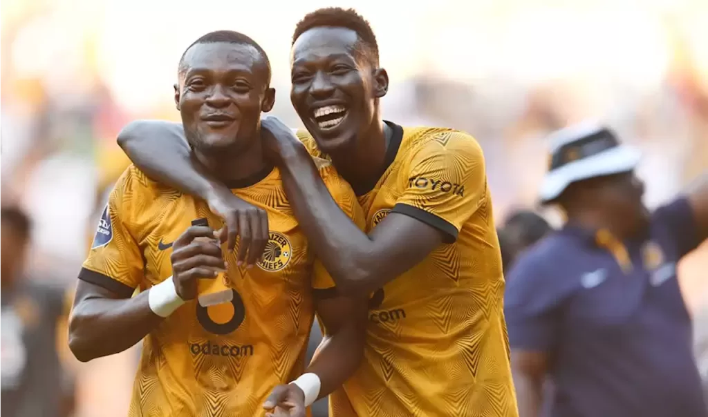 Caleb Bimenyimana and Christian Saile during a Kaizer Chiefs game. They are yet to impress Brian Baloyi