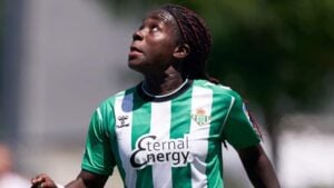 Banyana Banyana star Ode Fulutudilu in action for Real Betis.