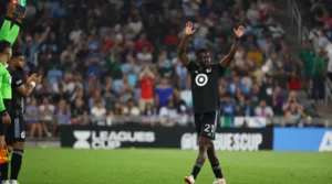 Bongokuhle Hlongwane in action for Minnesota United