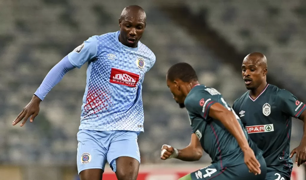 Etiosa Ighodaro in action for SuperSport United against AmaZulu