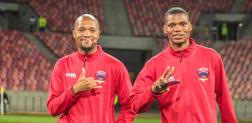 Goodman Mosele during the pitch inspection for Chippa United