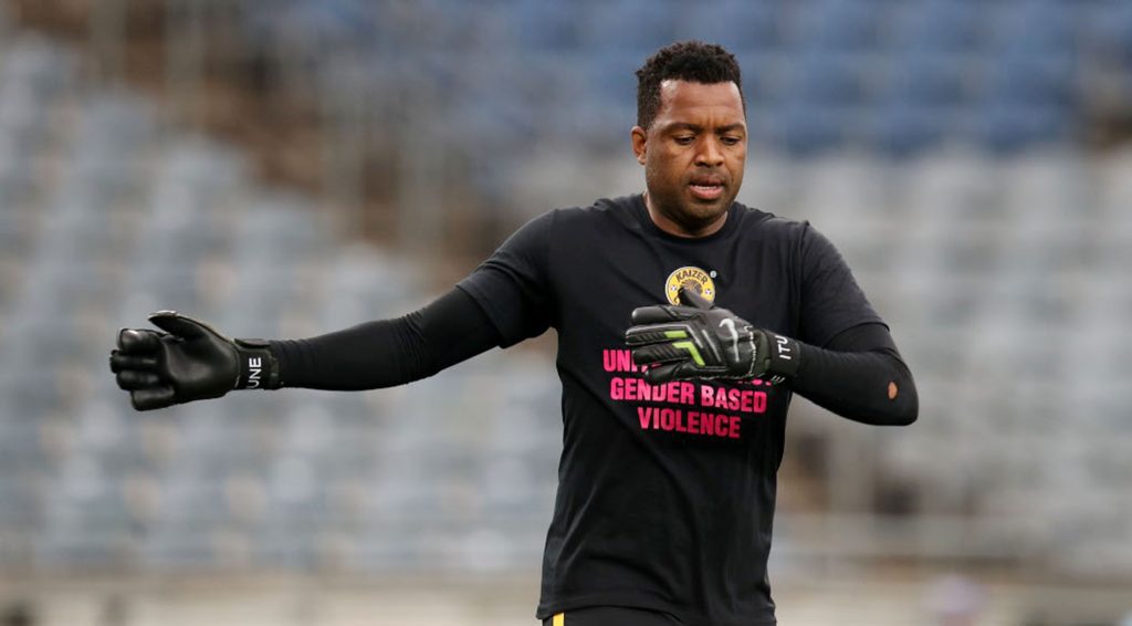 Itumeleng Khune of Kaizer Chiefs warming up 