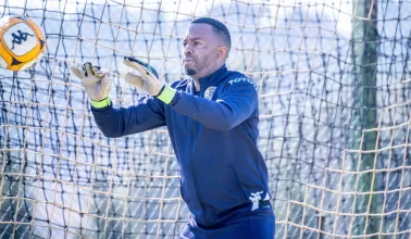 Itumeleng Khune during a Kaizer Chiefs training session
