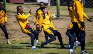 Kaizer Chiefs players during a training session