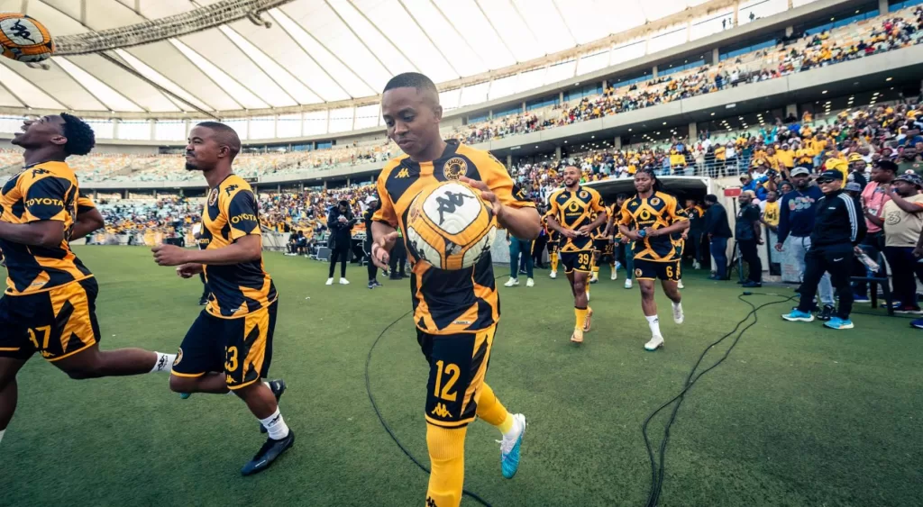 Kaizer Chiefs players ahead of a game