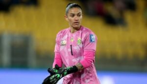 Kaylin Swart in action for Banyana Banyana in the FIFA Women's World Cup