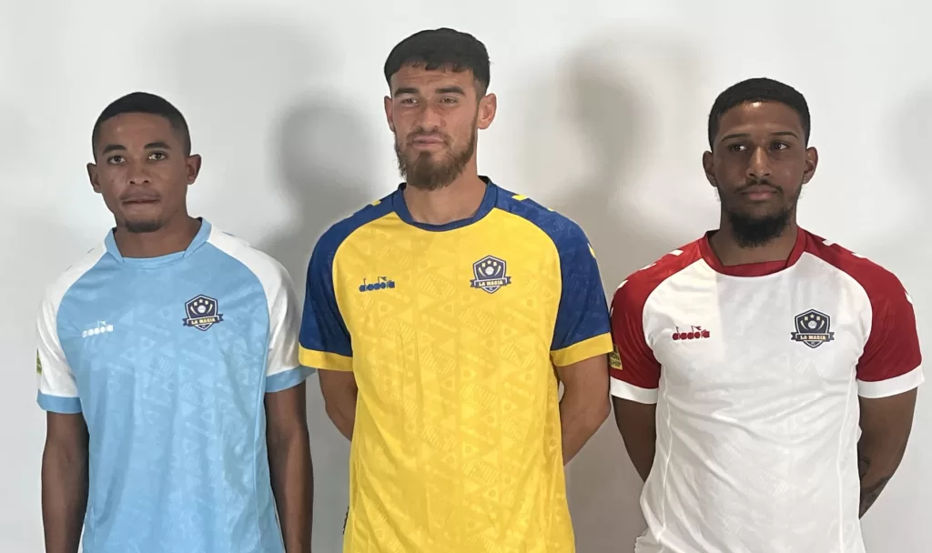 La Masia players in the new kit for the new PSL side La Masia has bolstered its squad with 16 new players, including a former Moroka Swallows and Kaizer Chiefs goalkeeper, ahead of the 2023/24 Motsepe Foundation Championship season.