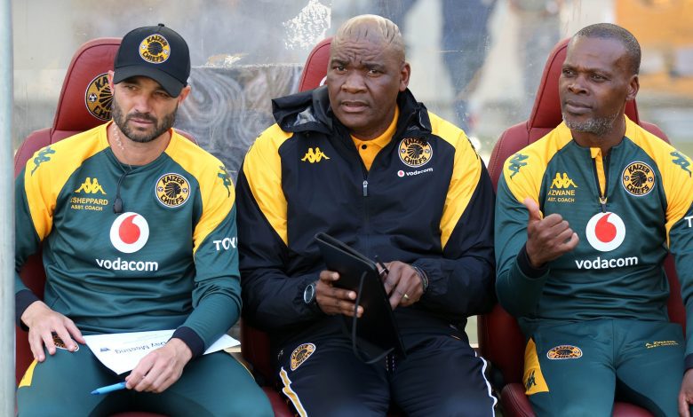 Molefi Ntseki with his assistant coaches Dillon Sheppard and Arthur Zwane