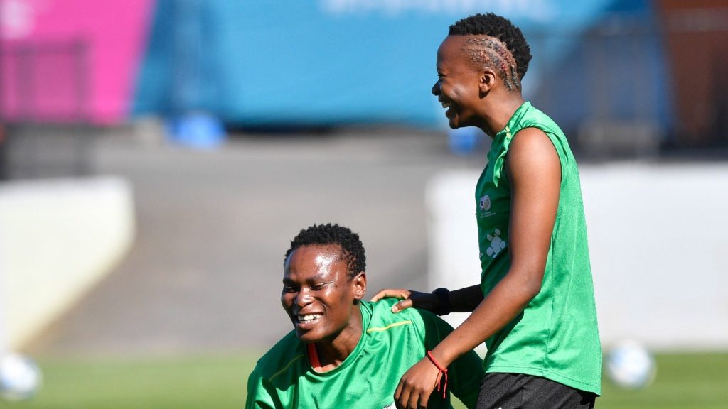 Noko Matlou and Thembi Kgatlana in smiles.