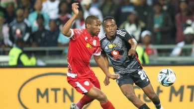 Patrick Maswanganyi in action for Orlando Pirates against Sekhukhune United