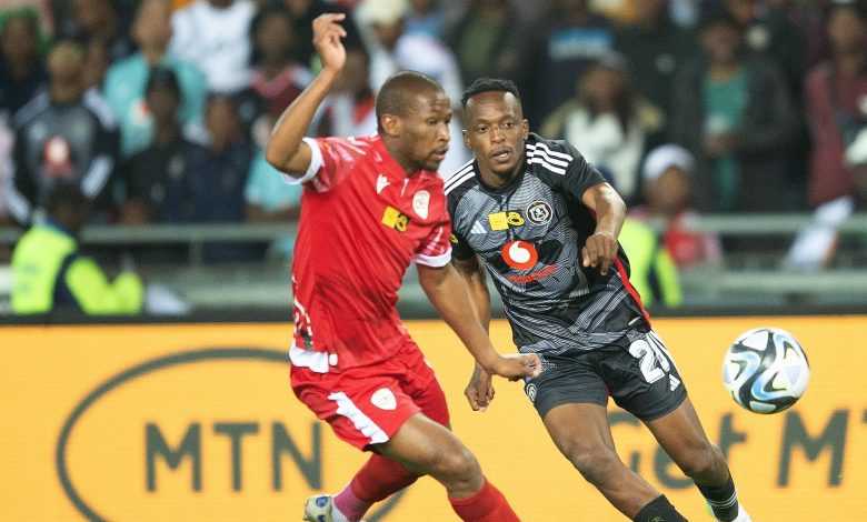 Patrick Maswanganyi in action for Orlando Pirates against Sekhukhune United