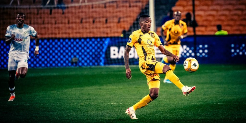 Pule Mmodi is action for Kaizer Chiefs against AmaZulu FC