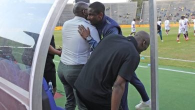 Steve Komphela reacts to Mamelodi Sundowns reception after MTN8 defeat