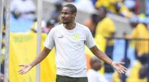 Rulani Mokwena of Mamelodi Sundowns during a game