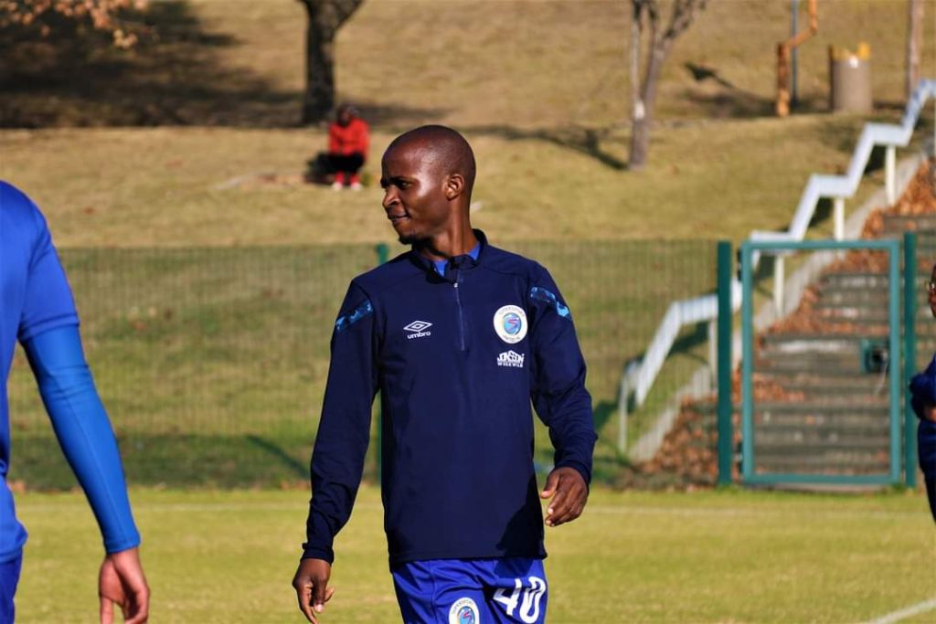 Terrence Dzvukamanja while at a SuperSport United training session