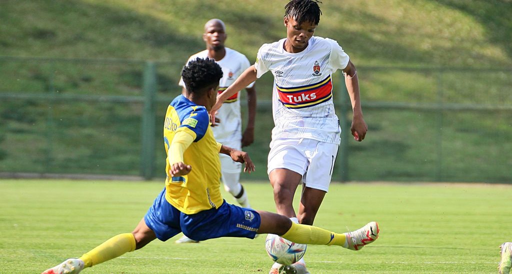 AmaTuks in action against La Masia in the Motsepe Foundation Championship