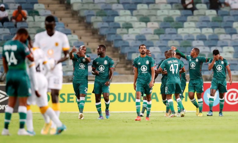 AmaZulu FC players celebrating goal against Kaizer Chiefs