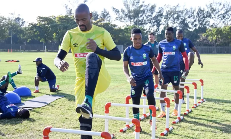 AmaZulu training session with Thendo Mukumela involved