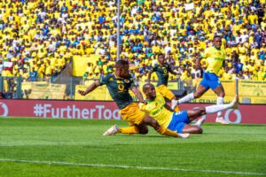 Ashley Du Preez attempting to score