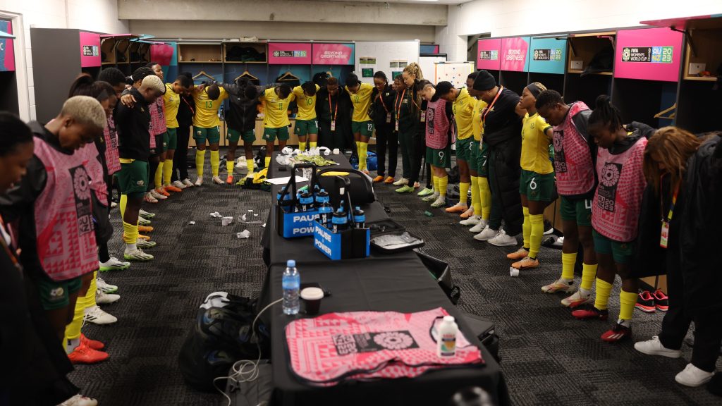 Banyana Banyana in the dressing room