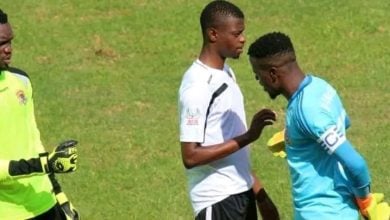 Bongani Manavhela with Phathutshedzo Nange at PSL side Black Leopards