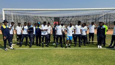 Casric Stars players prior to the match