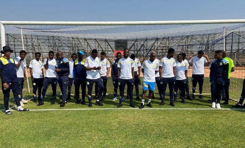 Casric Stars players prior to the match