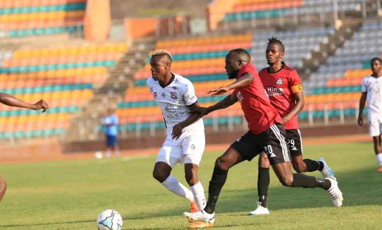 Daniel Msendami in action during a CAF Champions League match against Vipers SC