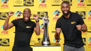 Former Mamelodi Sundowns captain Hlompho Kekana and ex-Kaizer Chiefs defender Tefu Mashamaite.
