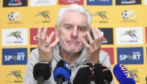 Bafana Bafana head coach Hugo Broos