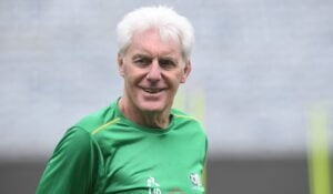 Hugo Broos during Bafana Bafana training