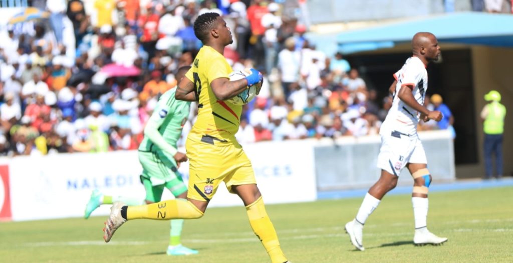 Jwaneng Galaxy in action against Orlando Pirates in preliminary rounds of CAF Champions League