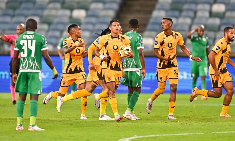 Kaizer Chiefs players running after scoring