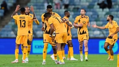 Kaizer Chiefs players in a joyful mood after scoring